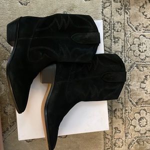 Rebecca Minkoff • kaiegan black suede cowboy boots